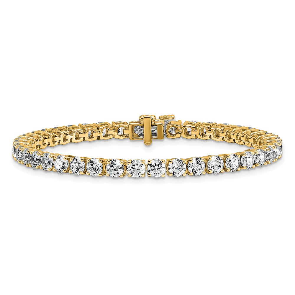 14k 10 carat Lab Grown Diamond VS+ F+ Complete Tennis Bracelet