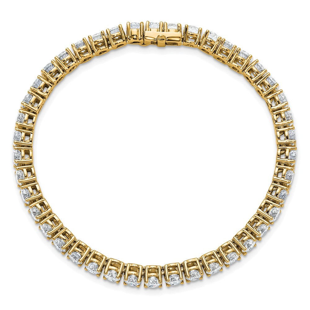 14k 10 carat Lab Grown Diamond VS+ F+ Complete Tennis Bracelet