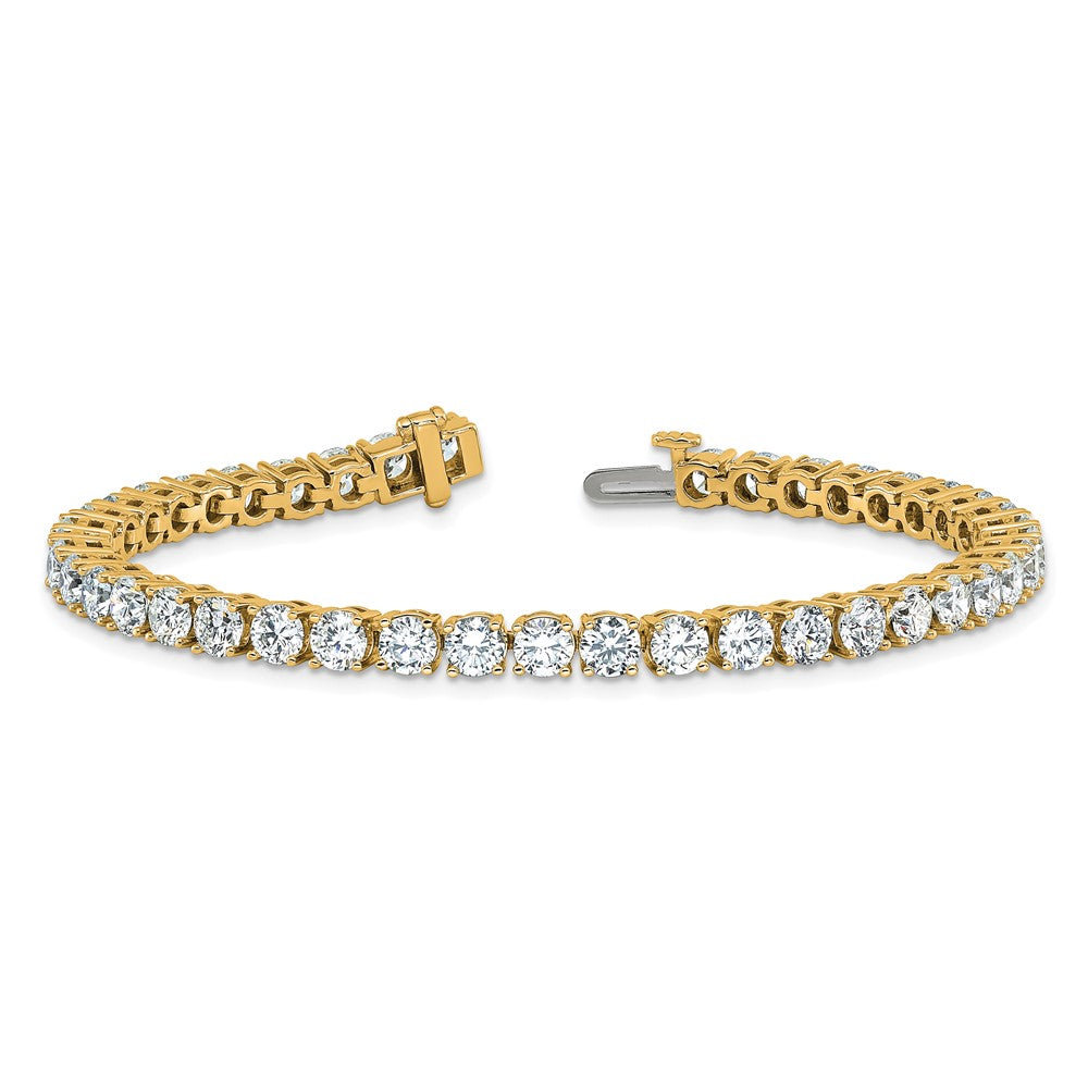 14k 10 carat Lab Grown Diamond VS+ F+ Complete Tennis Bracelet
