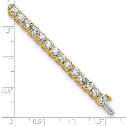 14k 10 carat Lab Grown Diamond VS+ F+ Complete Tennis Bracelet