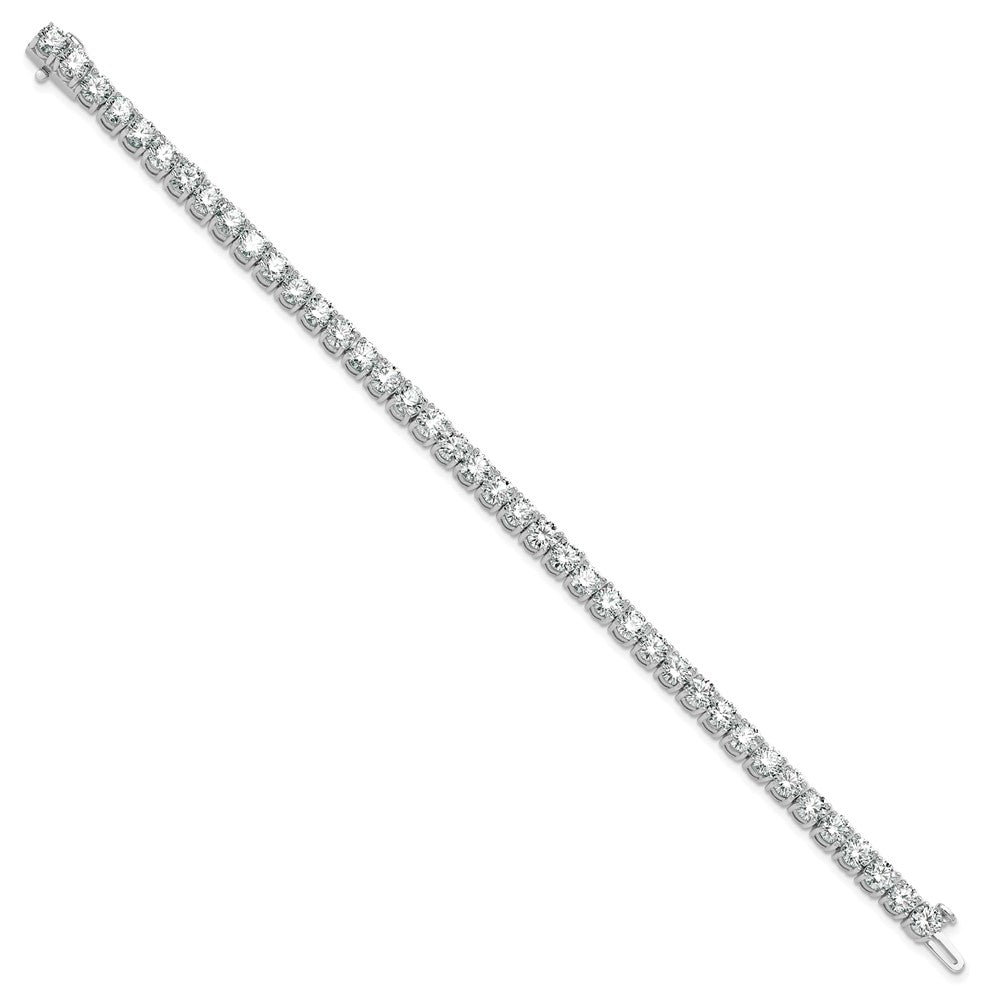 14k White Gold  12 1/2 carat Lab Grown Diamond VS/SI+ G+ Complete Tennis Bracelet