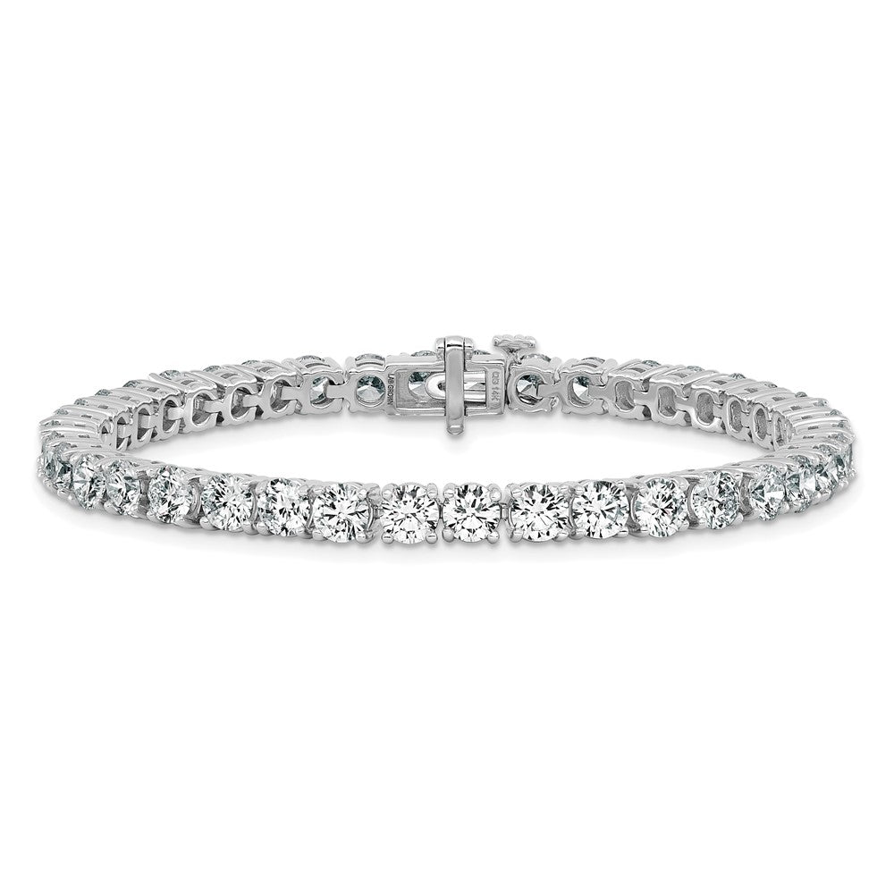 14k White Gold  12 1/2 carat Lab Grown Diamond VS/SI+ G+ Complete Tennis Bracelet