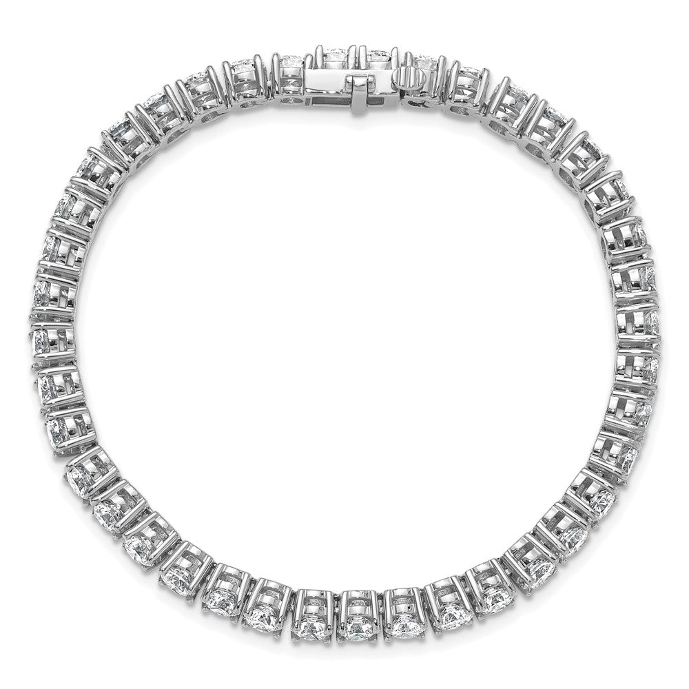 14k White Gold  12 1/2 carat Lab Grown Diamond VS+ F+ Complete Tennis Bracelet
