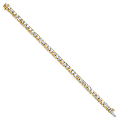 14k 12 1/2 carat Lab Grown Diamond VS+ F+ Complete Tennis Bracelet