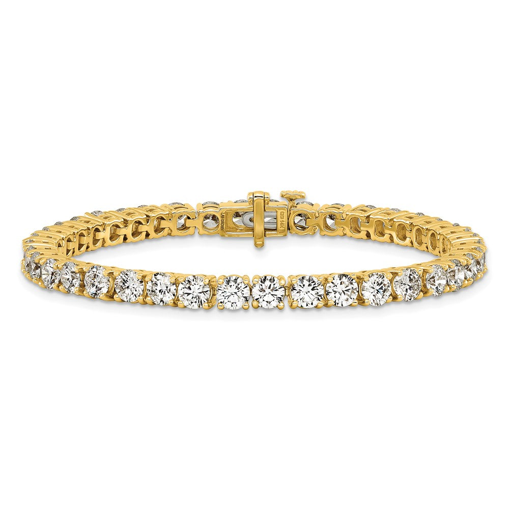 14k 12 1/2 carat Lab Grown Diamond VS/SI+ G+ Complete Tennis Bracelet