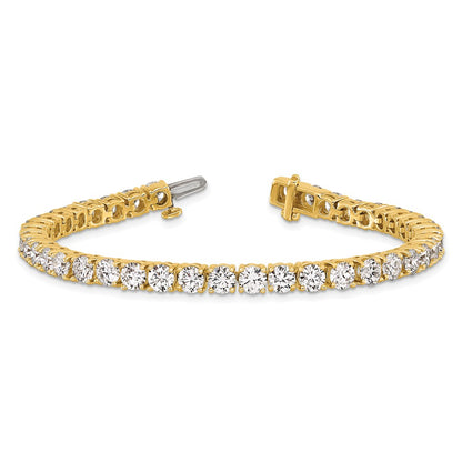 14k 12 1/2 carat Lab Grown Diamond VS+ F+ Complete Tennis Bracelet