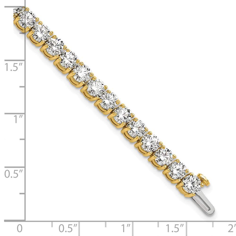 14k 12 1/2 carat Lab Grown Diamond VS/SI+ G+ Complete Tennis Bracelet