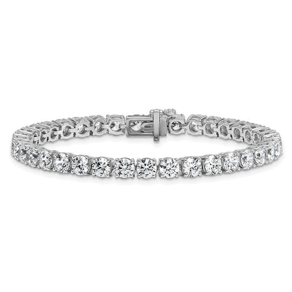14k White Gold  14 carat Lab Grown Diamond VS+ F+ Complete Tennis Bracelet