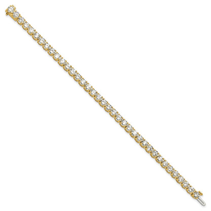14k 14 carat Lab Grown Diamond VS/SI+ G+ Complete Tennis Bracelet