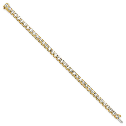 14k 14 carat Lab Grown Diamond VS+ F+ Complete Tennis Bracelet
