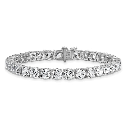 14k White Gold 16 carat Lab Grown Diamond VS/SI+ G+ Complete Tennis Bracelet