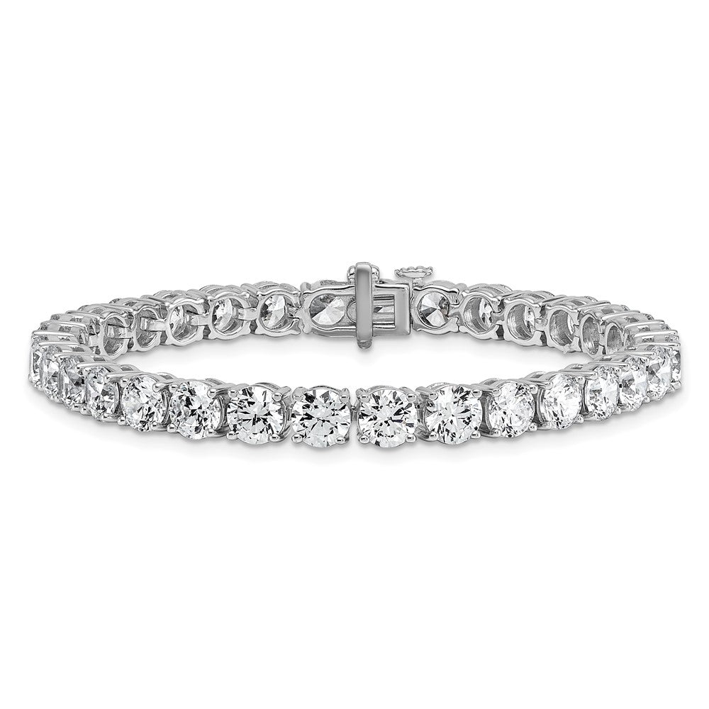 14k White Gold 16 carat Lab Grown Diamond VS+ F+ Complete Tennis Bracelet