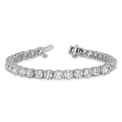 14k White Gold 16 carat Lab Grown Diamond VS/SI+ G+ Complete Tennis Bracelet