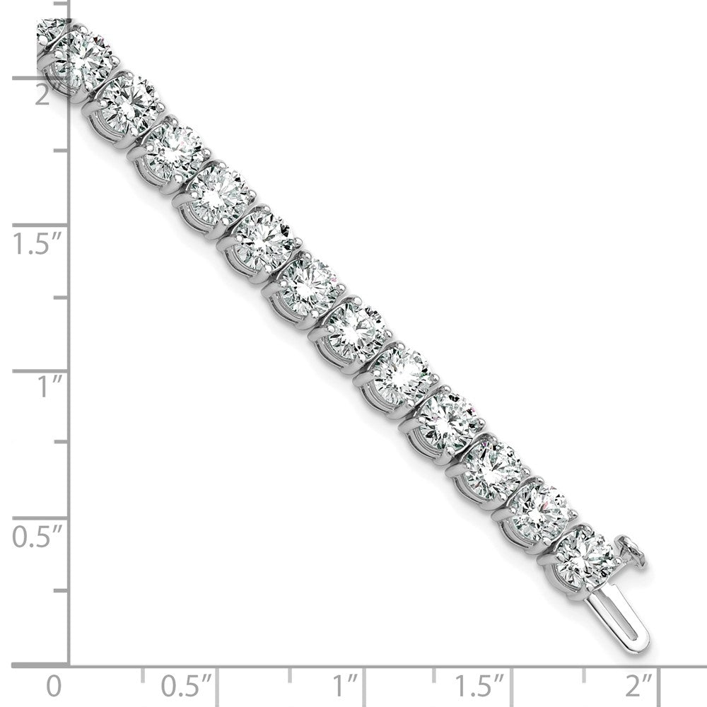 14k White Gold 16 carat Lab Grown Diamond VS+ F+ Complete Tennis Bracelet