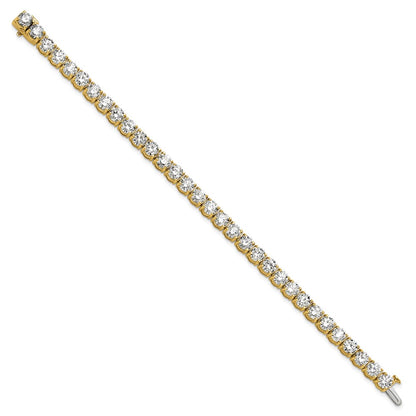 14k 16 carat Lab Grown Diamond VS+ F+ Complete Tennis Bracelet