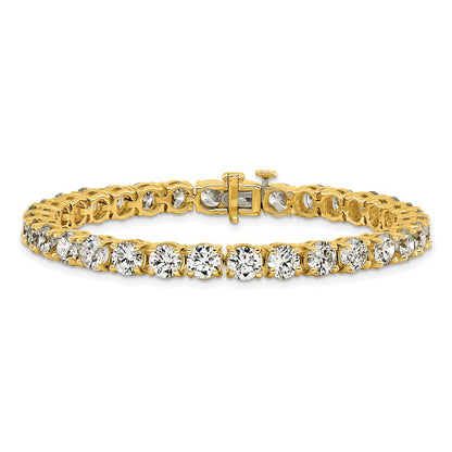 14k 16 carat Lab Grown Diamond VS+ F+ Complete Tennis Bracelet