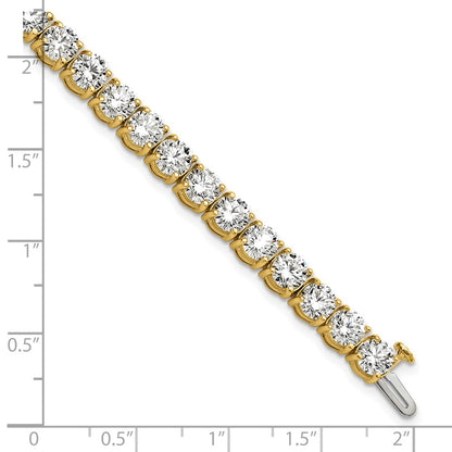 14k 16 carat Lab Grown Diamond VS+ F+ Complete Tennis Bracelet