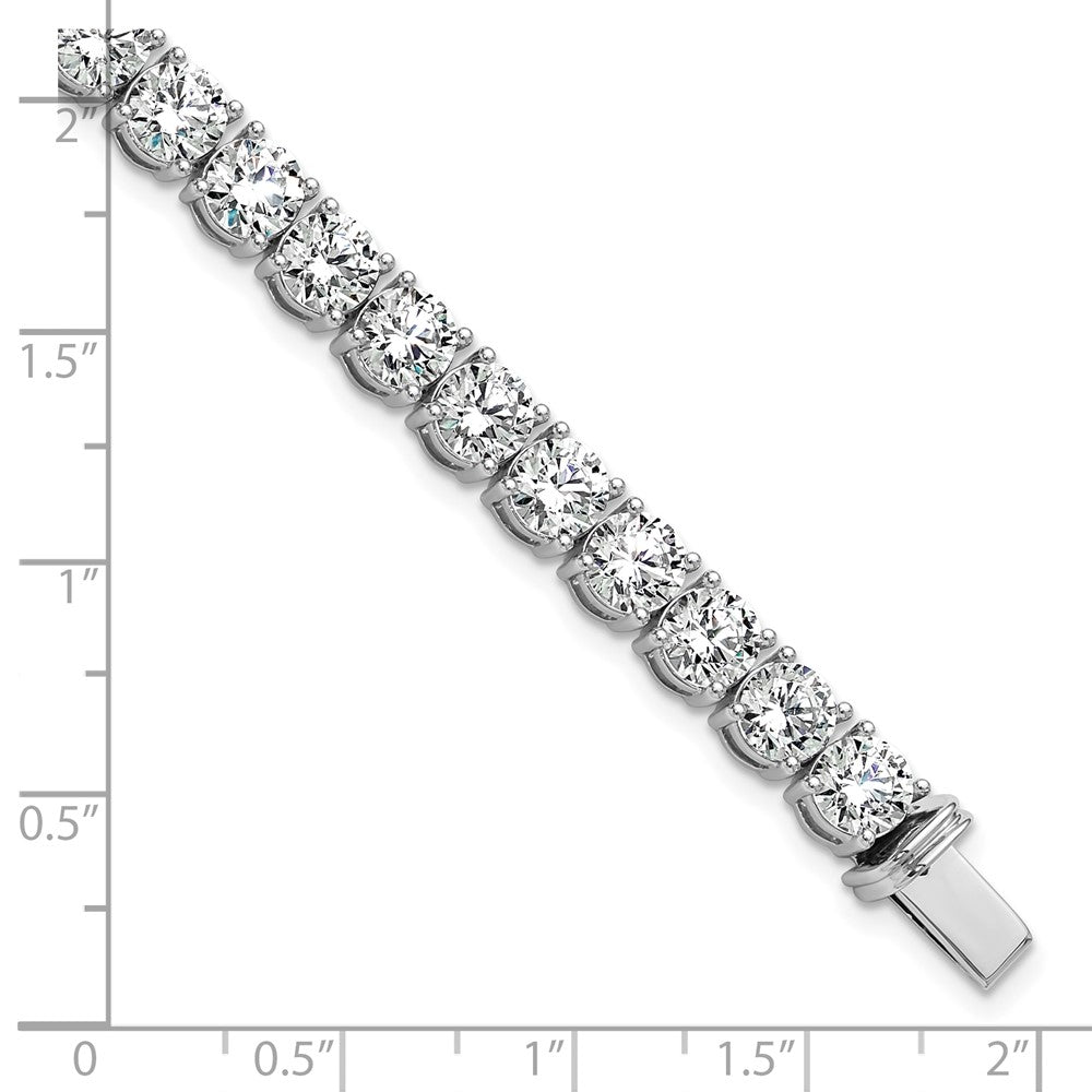 14k White Gold  22 1/2 carat Lab Grown Diamond VS+ F+ Complete Tennis Bracelet
