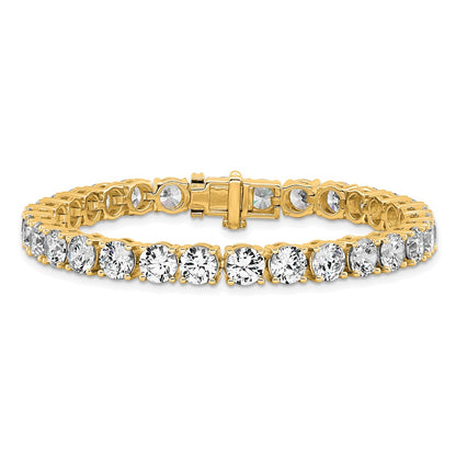 14k 22 1/2 carat Lab Grown Diamond VS+ F+ Complete Tennis Bracelet