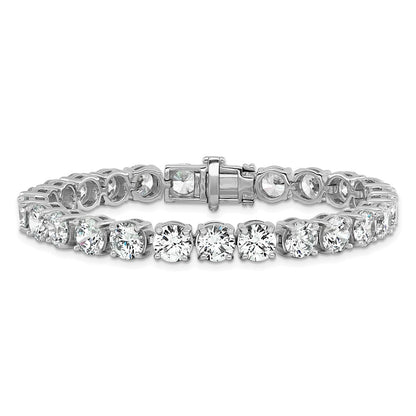 14k White Gold  25 carat Lab Grown Diamond VS/SI+ G+ Complete Tennis Bracelet