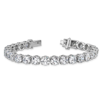 14k White Gold  25 carat Lab Grown Diamond VS/SI+ G+ Complete Tennis Bracelet