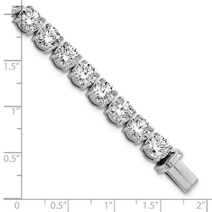 14k White Gold  25 carat Lab Grown Diamond VS/SI+ G+ Complete Tennis Bracelet