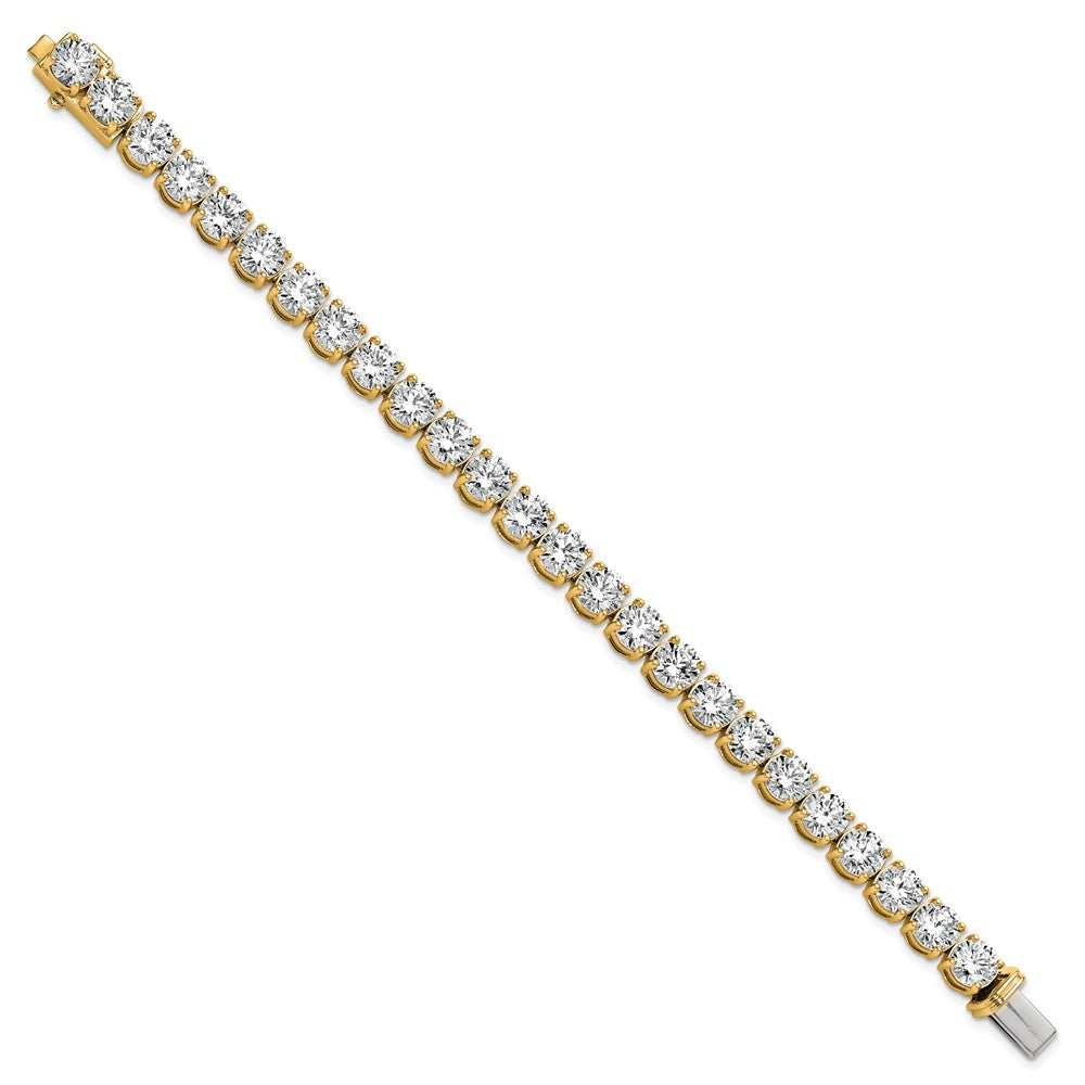 14k 25 carat Lab Grown Diamond VS+ F+ Complete Tennis Bracelet