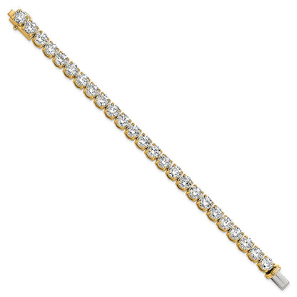 14k 25 carat Lab Grown Diamond VS+ F+ Complete Tennis Bracelet