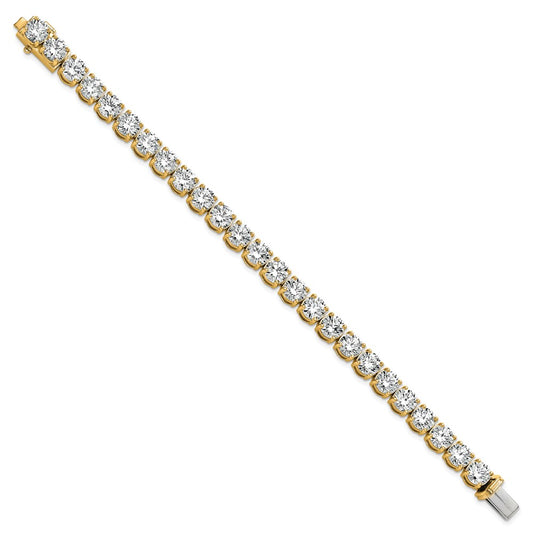 14k 25 carat Lab Grown Diamond VS+ F+ Complete Tennis Bracelet
