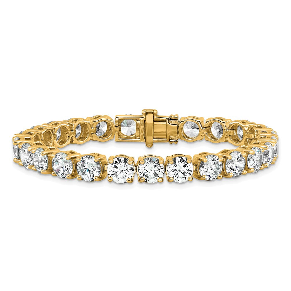 14k 25 carat Lab Grown Diamond VS+ F+ Complete Tennis Bracelet