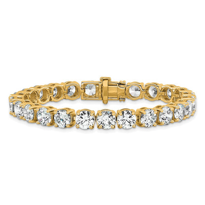 14k 25 carat Lab Grown Diamond VS+ F+ Complete Tennis Bracelet