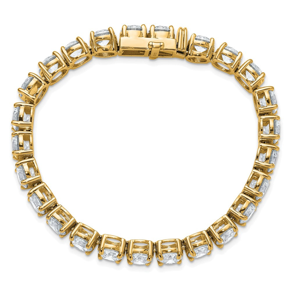 14k 25 carat Lab Grown Diamond VS+ F+ Complete Tennis Bracelet
