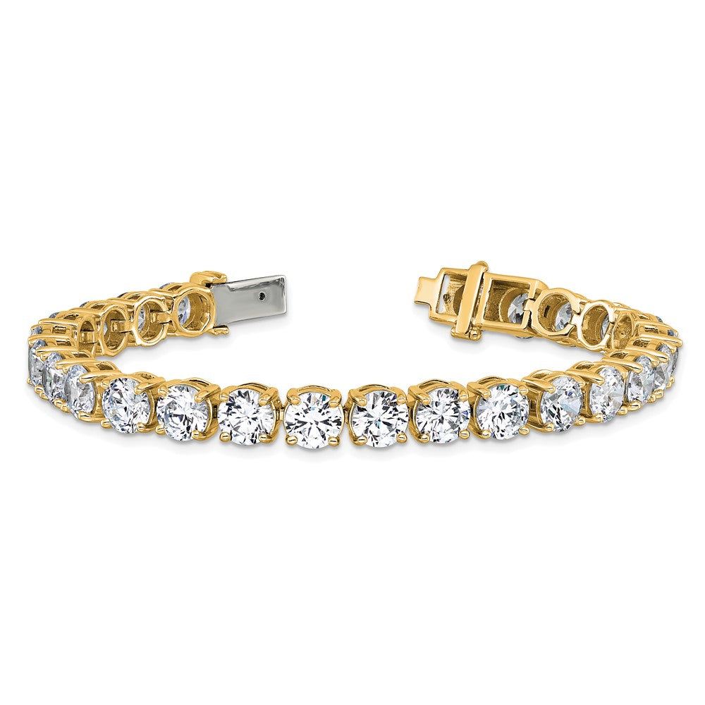 14k 25 carat Lab Grown Diamond VS+ F+ Complete Tennis Bracelet