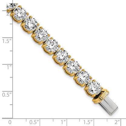 14k 25 carat Lab Grown Diamond VS+ F+ Complete Tennis Bracelet