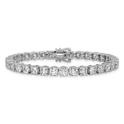 14k White Gold  11 1/8 carat Lab Grown Diamond VS+ F+ Complete Tennis Bracelet
