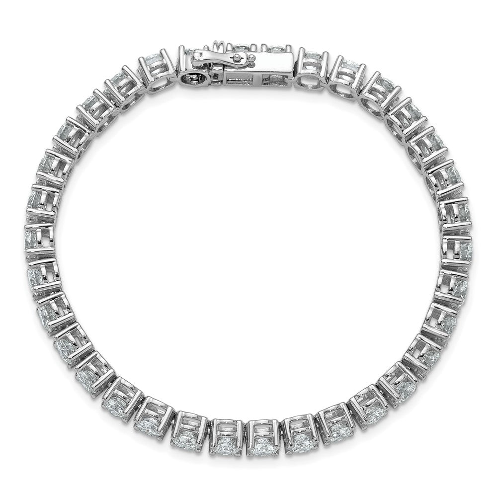 14k White Gold  11 1/8 carat Lab Grown Diamond VS+ F+ Complete Tennis Bracelet