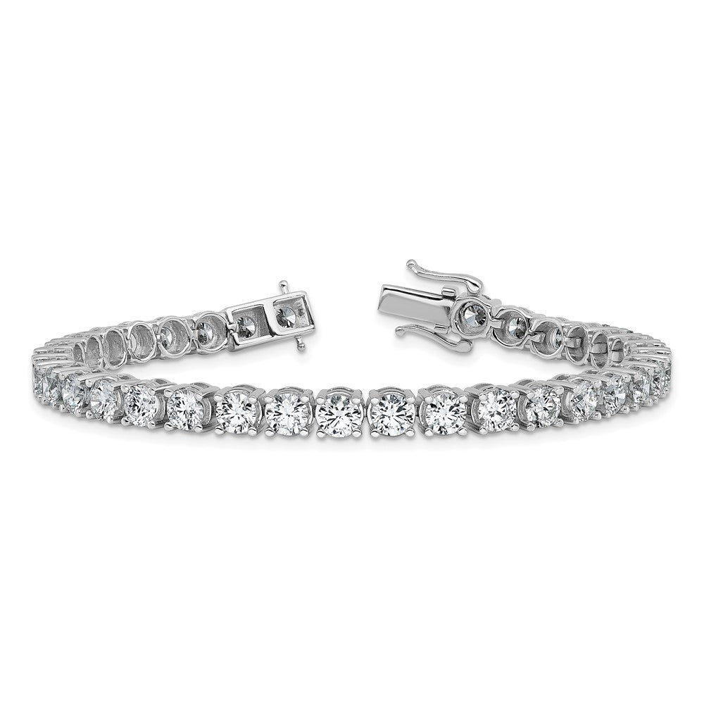 14k White Gold  11 1/8 carat Lab Grown Diamond VS+ F+ Complete Tennis Bracelet