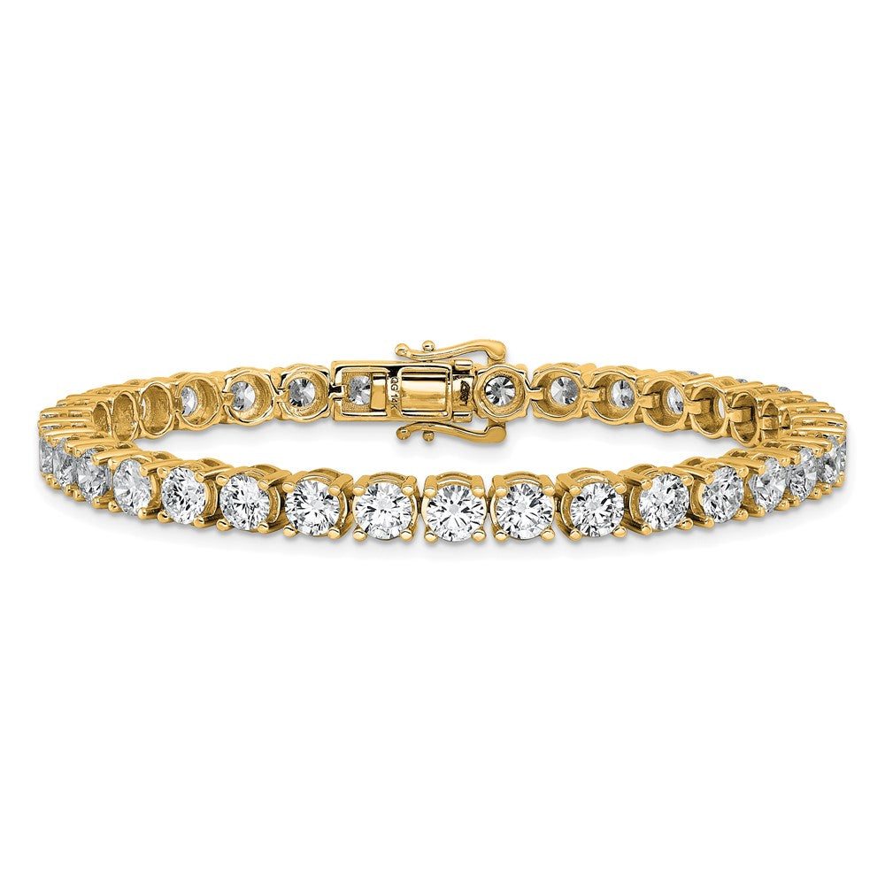 14k 11 1/8 carat Lab Grown Diamond VS+ F+ Complete Tennis Bracelet