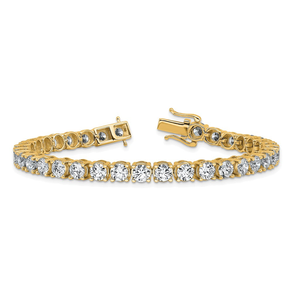 14k 11 1/8 carat Lab Grown Diamond VS+ F+ Complete Tennis Bracelet