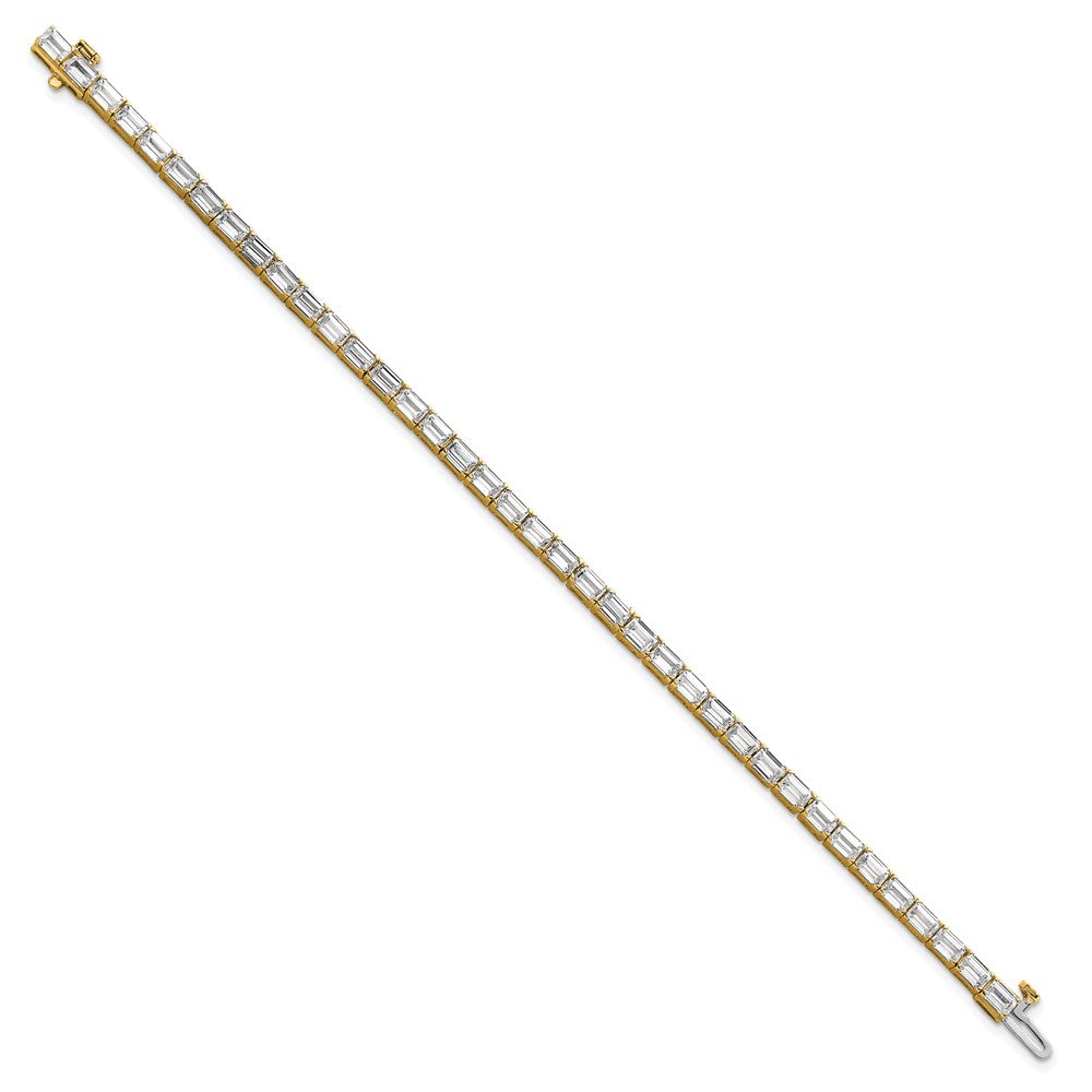 14k 10 carat Lab Grown Diamond VS/SI+ G+ Complete Emerald Tennis Bracelet