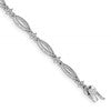10k White Gold 1/20 carat Diamond 7 inch Bracelet