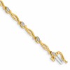 10k 1/8 carat Diamond Oval Link 7.5 inch Bracelet