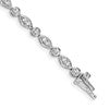 14k White Gold 3/4 carat Lab Grown Diamond VS/SI+ G+ Complete 7 inch Fancy Bracelet