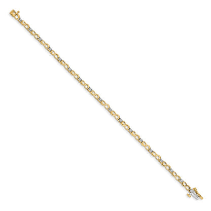 10k 1/6 carat Diamond Infinity Link 7 inch Bracelet