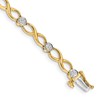 10k 1/8 carat Diamond Infinity Link 7 inch Bracelet
