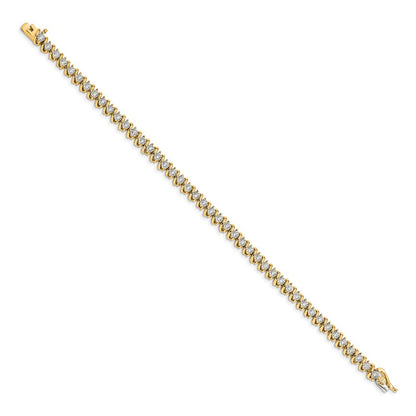 14k 7/8 carat Lab Grown Diamond VS/SI+ G+ Complete 7.5 inch Fancy Tennis Bracelet