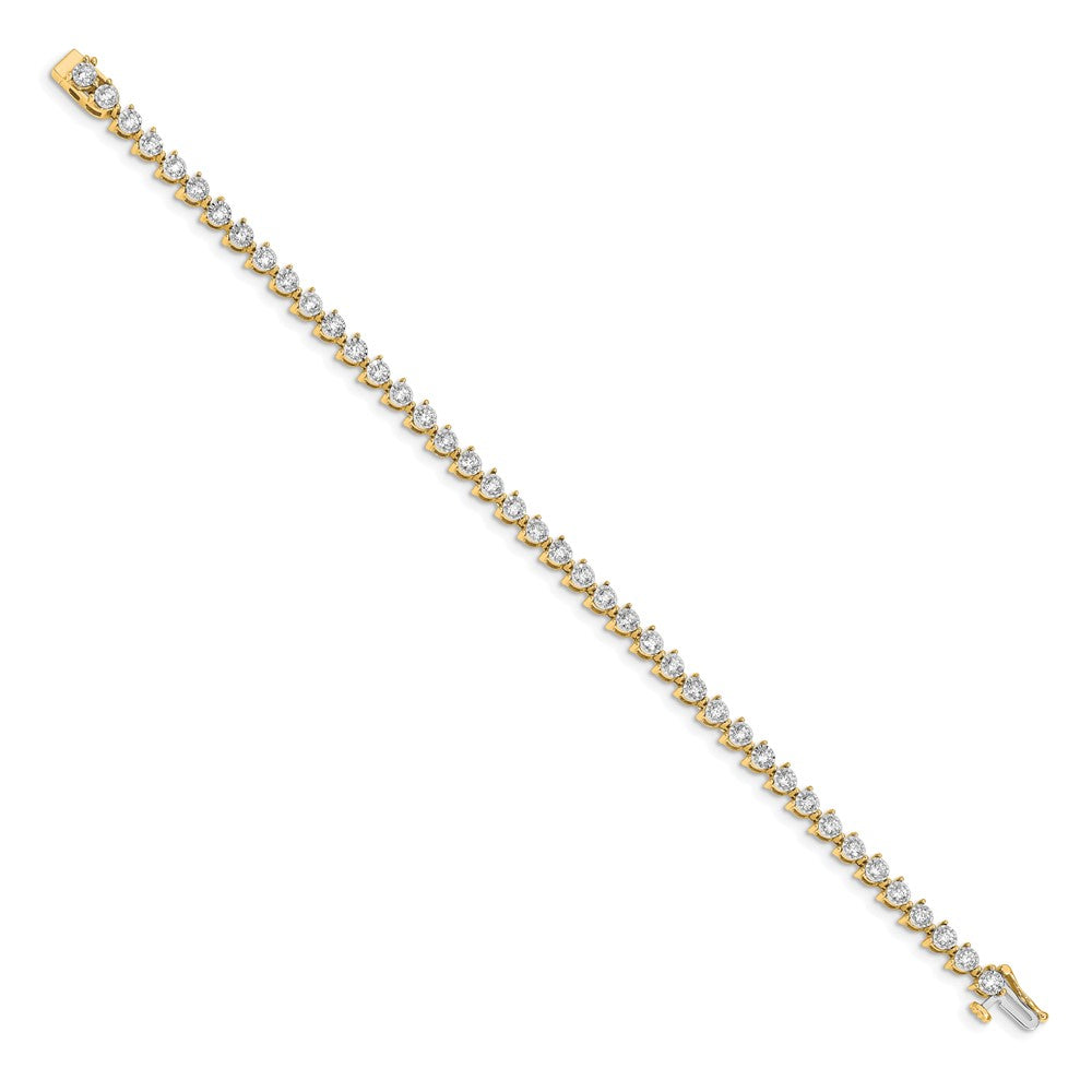 14k 2 carat Lab Grown Diamond VS/SI+ G+ Complete 7.25 inch Fancy Tennis Bracelet
