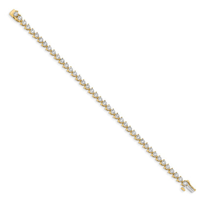 14k 2 carat Lab Grown Diamond VS/SI+ G+ Complete 7.25 inch Fancy Tennis Bracelet