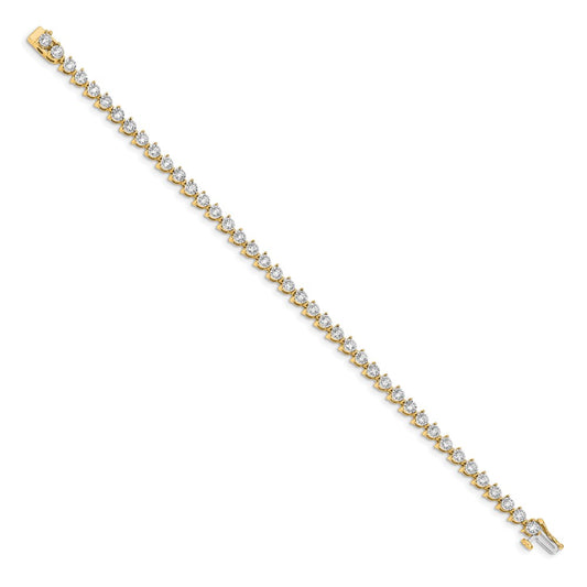 14k 2 carat Lab Grown Diamond VS/SI+ G+ Complete 7.25 inch Fancy Tennis Bracelet