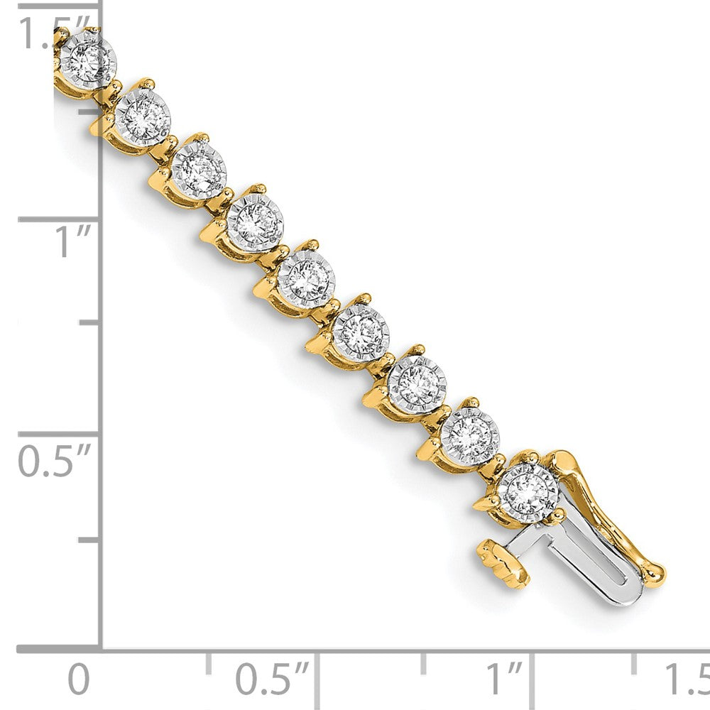 14k 2 carat Lab Grown Diamond VS/SI+ G+ Complete 7.25 inch Fancy Tennis Bracelet